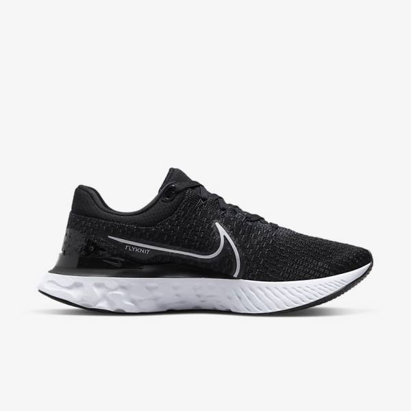 Nike React Infinity Run Flyknit 3 Cestne Bežecké Tenisky Panske Čierne Biele | NK693LCY