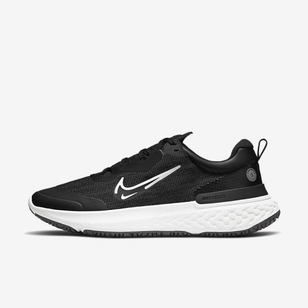 Nike React Miler 2 Shield Weatherised Cestne Bežecké Tenisky Panske Čierne Svetlo Siva Platina | NK149TKF