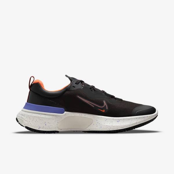 Nike React Miler 2 Shield Weatherised Cestne Bežecké Tenisky Panske Čierne Oranžové Indigo | NK704GUM