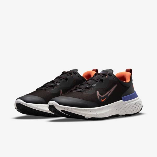 Nike React Miler 2 Shield Weatherised Cestne Bežecké Tenisky Panske Čierne Oranžové Indigo | NK704GUM