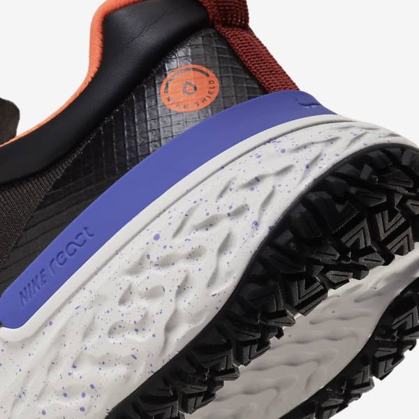 Nike React Miler 2 Shield Weatherised Cestne Bežecké Tenisky Panske Čierne Oranžové Indigo | NK704GUM