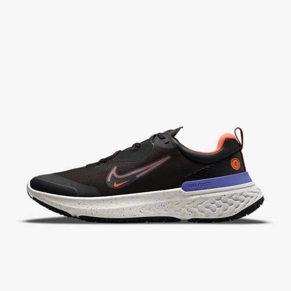 Nike React Miler 2 Shield Weatherised Cestne Bežecké Tenisky Panske Čierne Oranžové Indigo | NK704GUM