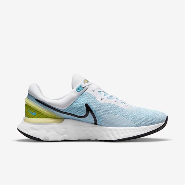 Nike React Miler 3 Cestne Bežecké Tenisky Panske Biele Modre Čierne | NK592MLW