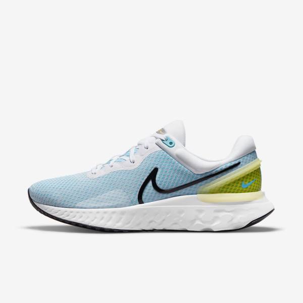 Nike React Miler 3 Cestne Bežecké Tenisky Panske Biele Modre Čierne | NK592MLW