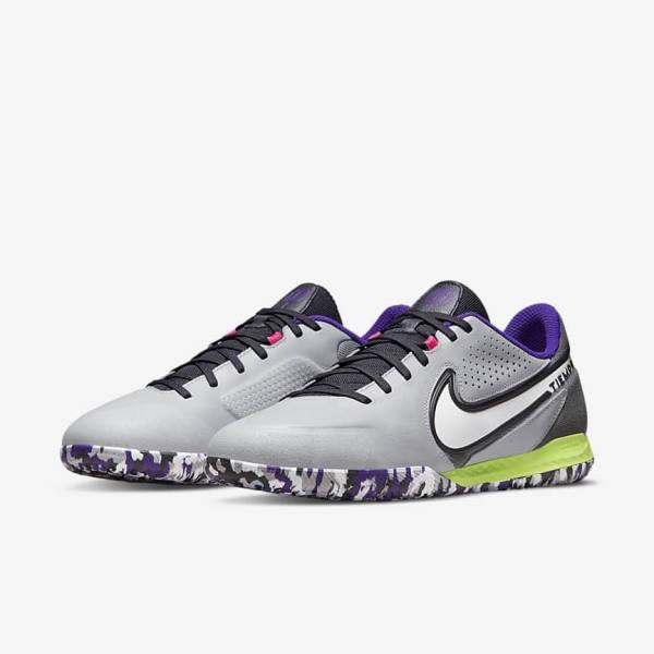 Nike React Tiempo Legend 9 Pro IC Indoor-Court Kopačky Damske Svetlo Siva Biele | NK153HFE