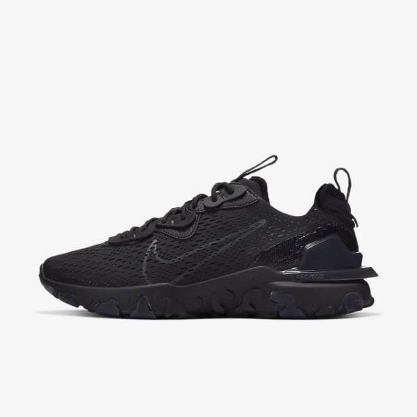 Nike React Vision Tenisky Panske Čierne Tmavo Siva | NK043OVU