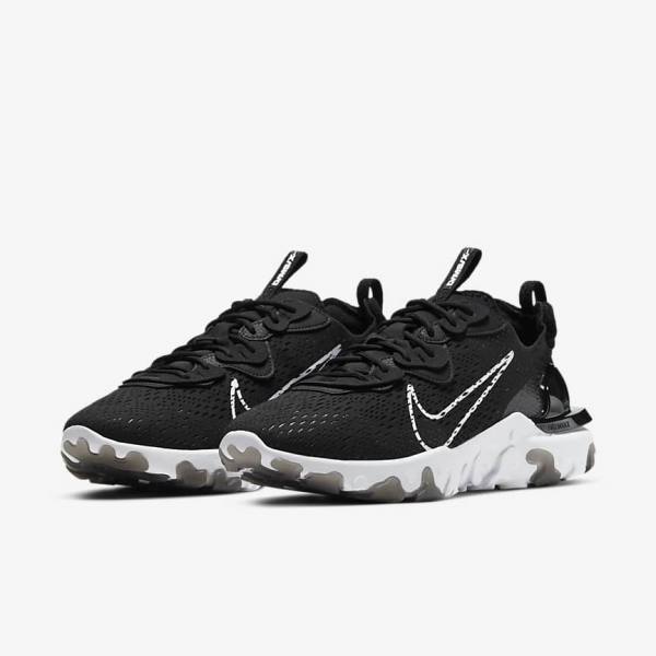 Nike React Vision Tenisky Panske Čierne Biele | NK690ECX