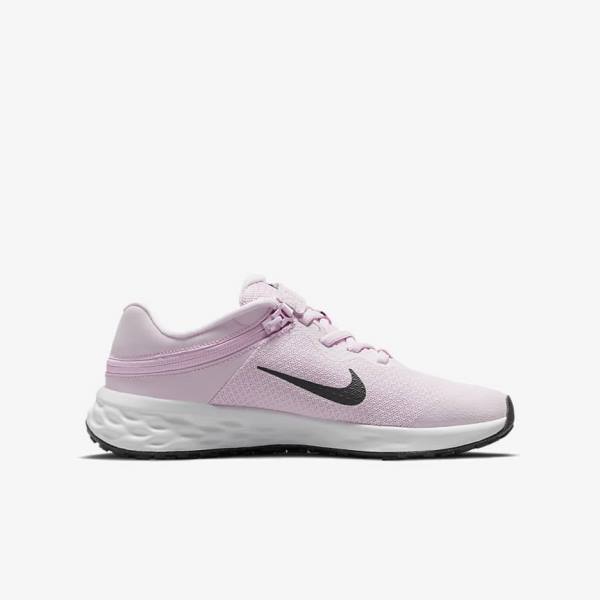 Nike Revolution 6 FlyEase Older Easy On-Off Cestne Bežecké Tenisky Detske Ruzove Čierne | NK783QCF