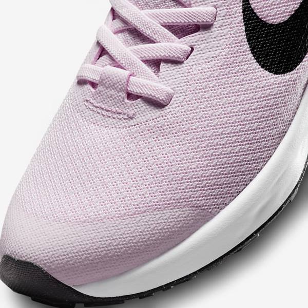 Nike Revolution 6 FlyEase Older Easy On-Off Cestne Bežecké Tenisky Detske Ruzove Čierne | NK783QCF