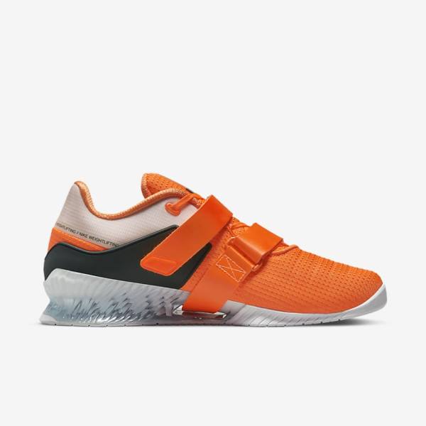 Nike Romaleos 4 Botasky Panske Oranžové Biele Čierne | NK408GRV