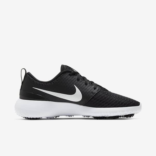 Nike Roshe G Golfove Topanky Damske Čierne Biele Metal Biele | NK520OVW