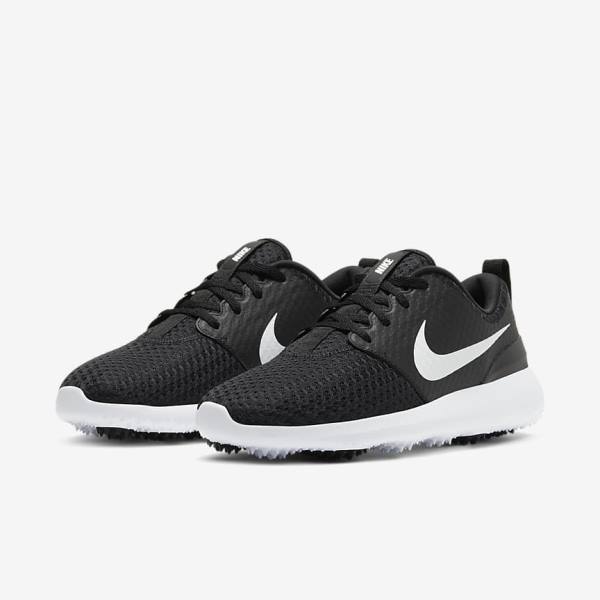 Nike Roshe G Golfove Topanky Damske Čierne Biele Metal Biele | NK520OVW