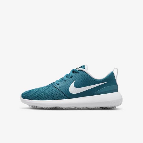 Nike Roshe G Jr. Golfove Topanky Detske Čierne Biele | NK432FDT