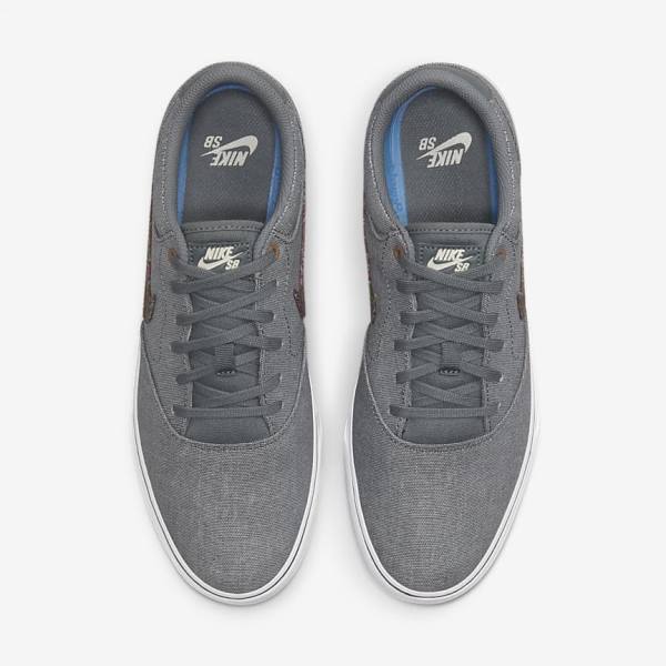 Nike SB Chron 2 Platene Premium Skate Tenisky Panske Siva Biele | NK127WMF