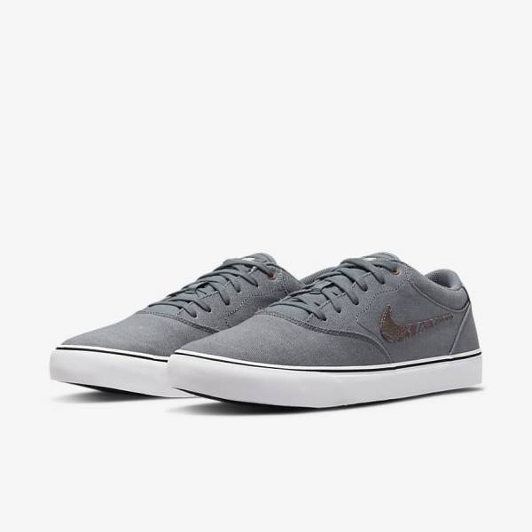 Nike SB Chron 2 Platene Premium Skate Tenisky Panske Siva Biele | NK127WMF