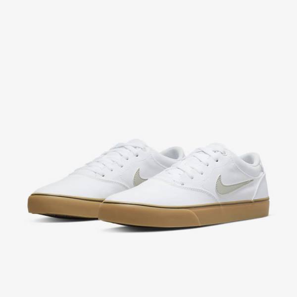 Nike SB Chron 2 Platene Skate Tenisky Panske Biele Svetlo Hnede Svetlo Béžové | NK487JCT