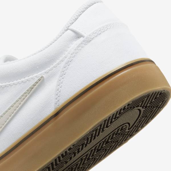 Nike SB Chron 2 Platene Skate Tenisky Panske Biele Svetlo Hnede Svetlo Béžové | NK487JCT