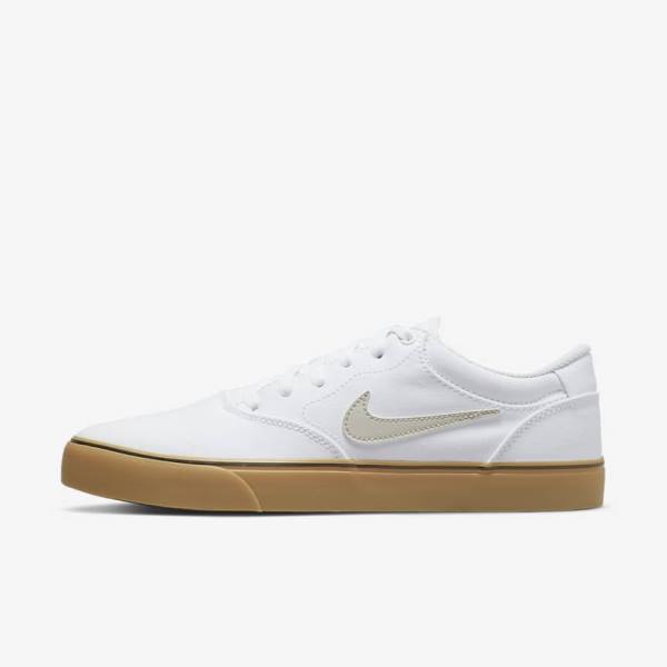 Nike SB Chron 2 Platene Skate Tenisky Panske Biele Svetlo Hnede Svetlo Béžové | NK487JCT