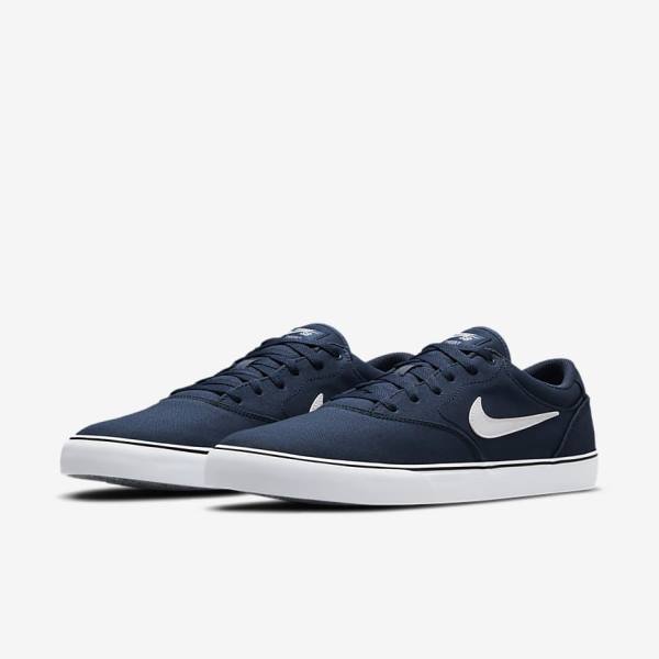 Nike SB Chron 2 Platene Skate Tenisky Panske Námornícka Modrá Námornícka Modrá Čierne Biele | NK875ARZ