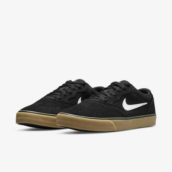 Nike SB Chron 2 Skate Tenisky Damske Čierne Svetlo Hnede Biele | NK610VFI