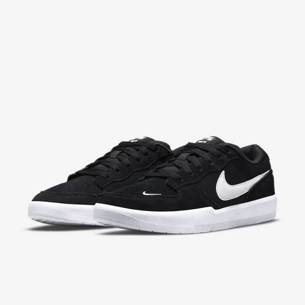 Nike SB Force 58 Skate Tenisky Damske Čierne Biele | NK954ABX