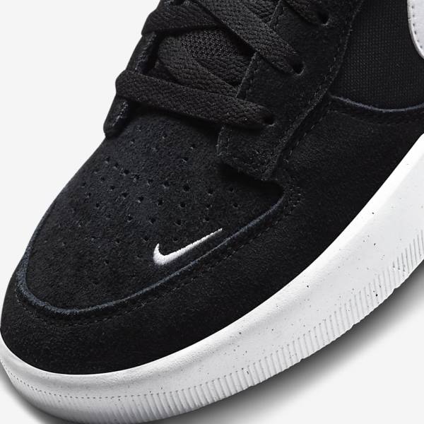 Nike SB Force 58 Skate Tenisky Panske Čierne Biele | NK064IET