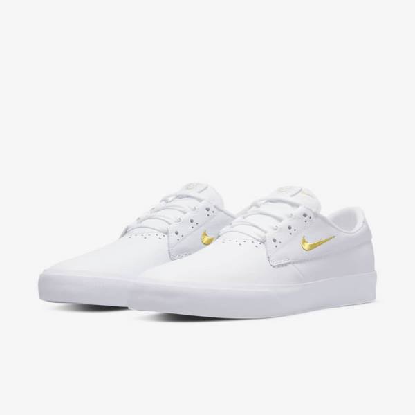 Nike SB Shane PRM Skate Tenisky Damske Biele Metal Zlate | NK849SHY