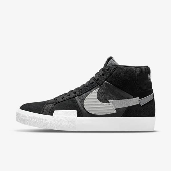 Nike SB Zoom Blazer Stredne Premium Skate Tenisky Damske Čierne Siva Biele | NK017DOS