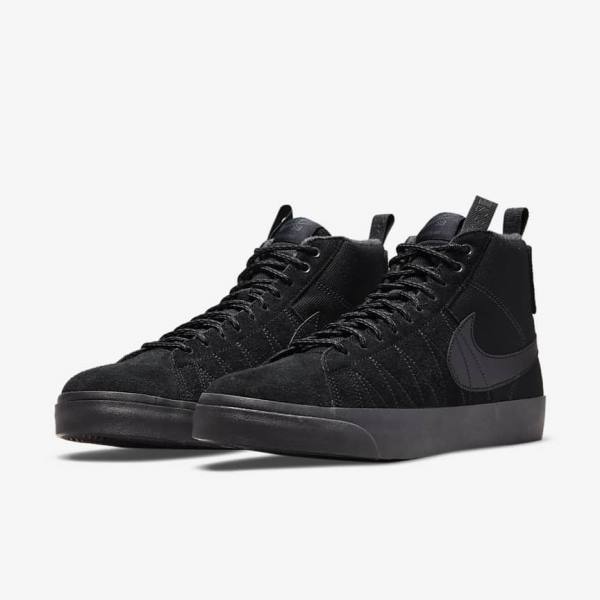 Nike SB Zoom Blazer Stredne Premium Skate Tenisky Damske Čierne Tmavo Siva | NK429AMY