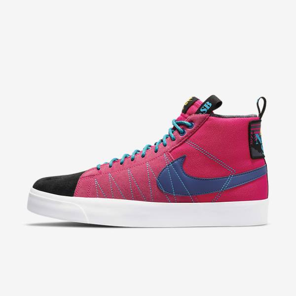 Nike SB Zoom Blazer Stredne Premium Skate Tenisky Damske Ruzove Modre Kráľovská Modrá Modre | NK562SVD