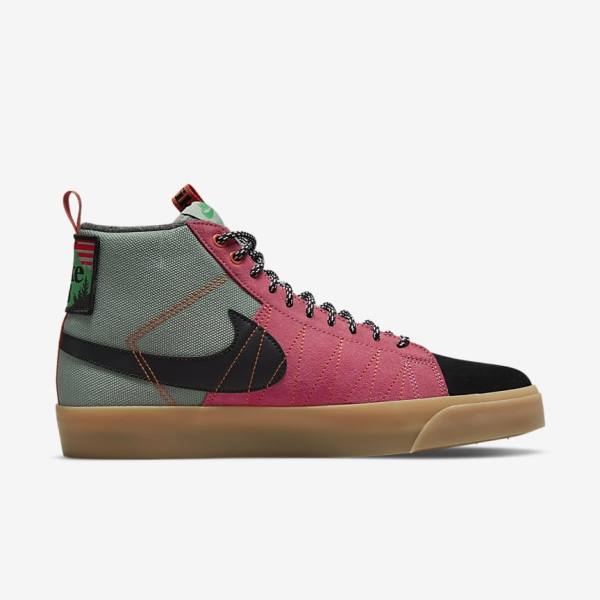 Nike SB Zoom Blazer Stredne Premium Skate Tenisky Damske Biele Hnede Čierne | NK691VIG