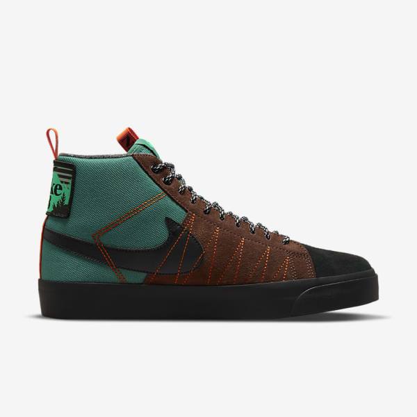 Nike SB Zoom Blazer Stredne Premium Skate Tenisky Damske Zelene Biele Oranžové Čierne | NK937JAE