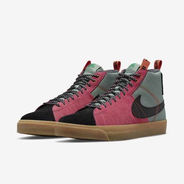 Nike SB Zoom Blazer Stredne Premium Skate Tenisky Panske Biele Hnede Čierne | NK957CIU