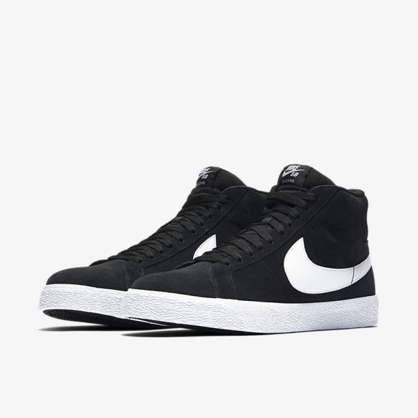 Nike SB Zoom Blazer Stredne Skate Tenisky Damske Čierne Biele | NK584VMB