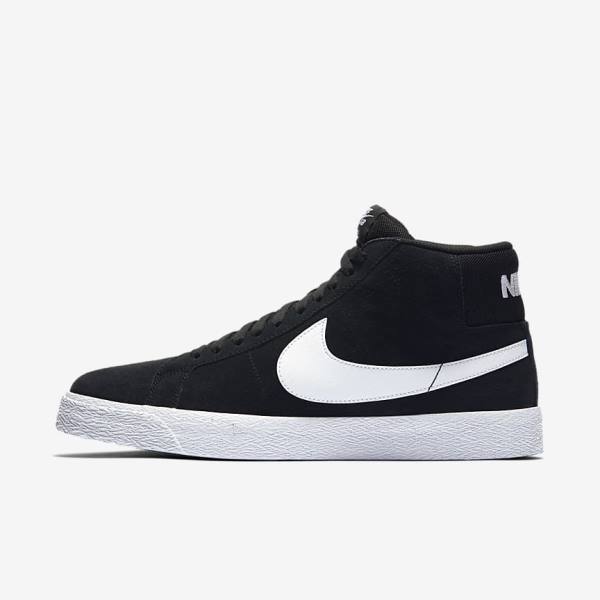 Nike SB Zoom Blazer Stredne Skate Tenisky Damske Čierne Biele | NK584VMB