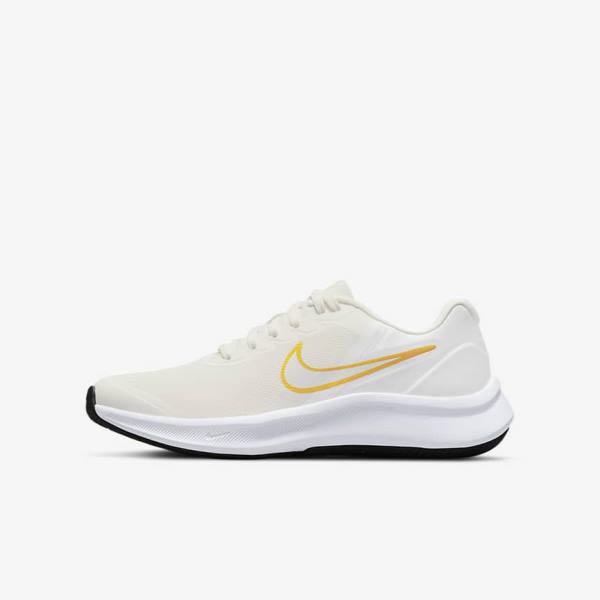 Nike Star Runner 3 Older Cestne Bežecké Tenisky Detske Biele Zlate Viacfarebný | NK649HYC