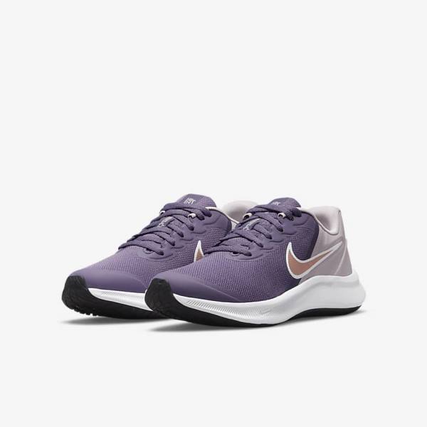 Nike Star Runner 3 Older Cestne Bežecké Tenisky Detske Nachový Siva Metal Červené Hnede | NK967KYC