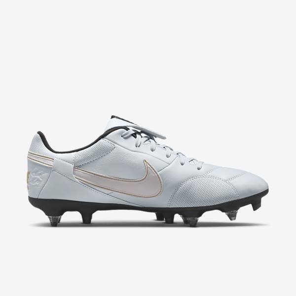 Nike The Premier 3 SG-PRO Anti-Clog Traction Soft-Ground Kopačky Panske Platina Čierne Metal Zlate Biele | NK074IFZ