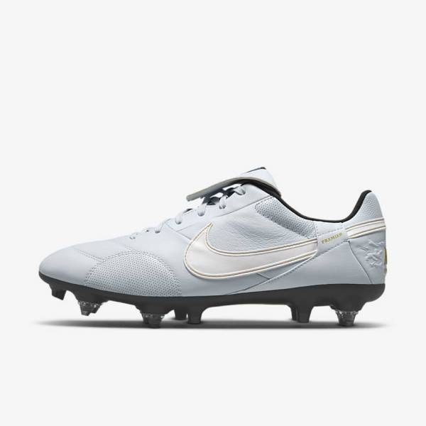 Nike The Premier 3 SG-PRO Anti-Clog Traction Soft-Ground Kopačky Panske Platina Čierne Metal Zlate Biele | NK074IFZ