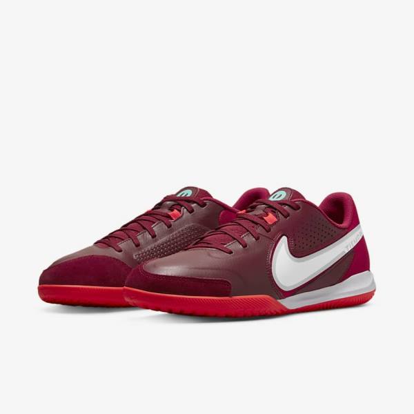 Nike Tiempo Legend 9 Academy IC Indoor-Court Kopačky Damske Červené Svetlo Červené Biele | NK760FDE