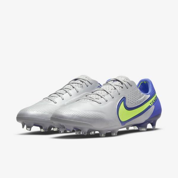 Nike Tiempo Legend 9 Elite FG Firm-Ground Kopačky Damske Siva Modre | NK103TLF