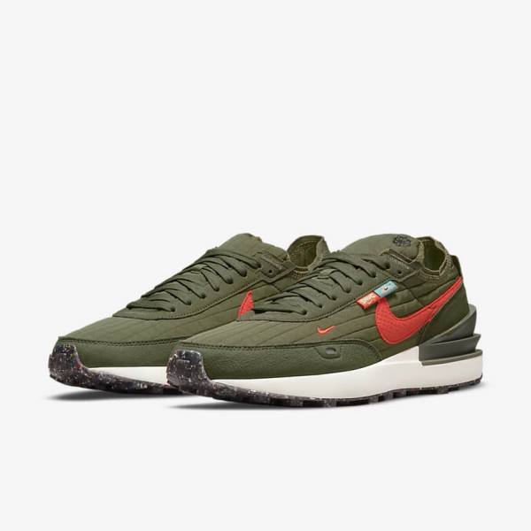 Nike Waffle One Premium Tenisky Panske Olivovo Zelená Čierne Oranžové | NK187QCH