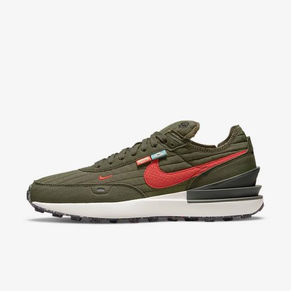 Nike Waffle One Premium Tenisky Panske Olivovo Zelená Čierne Oranžové | NK187QCH