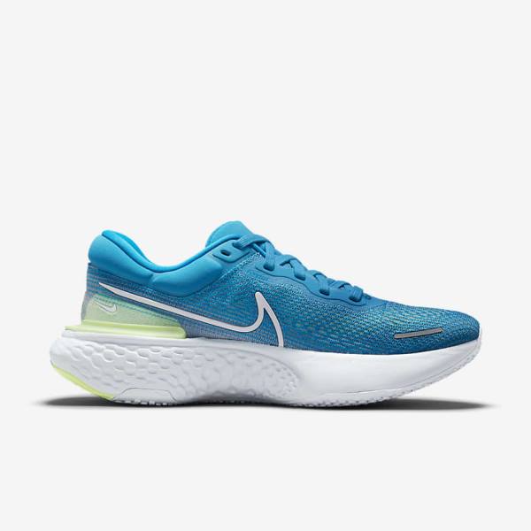 Nike ZoomX Invincible Run Flyknit Cestne Bežecké Tenisky Panske Modre Svetlo Zelene Siva Biele | NK132SHV