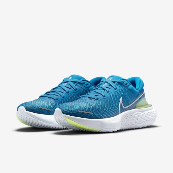 Nike ZoomX Invincible Run Flyknit Cestne Bežecké Tenisky Panske Modre Svetlo Zelene Siva Biele | NK132SHV