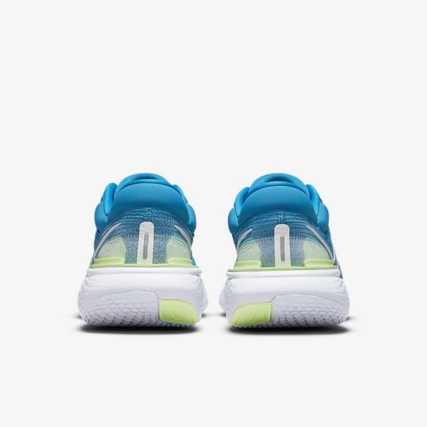 Nike ZoomX Invincible Run Flyknit Cestne Bežecké Tenisky Panske Modre Svetlo Zelene Siva Biele | NK132SHV