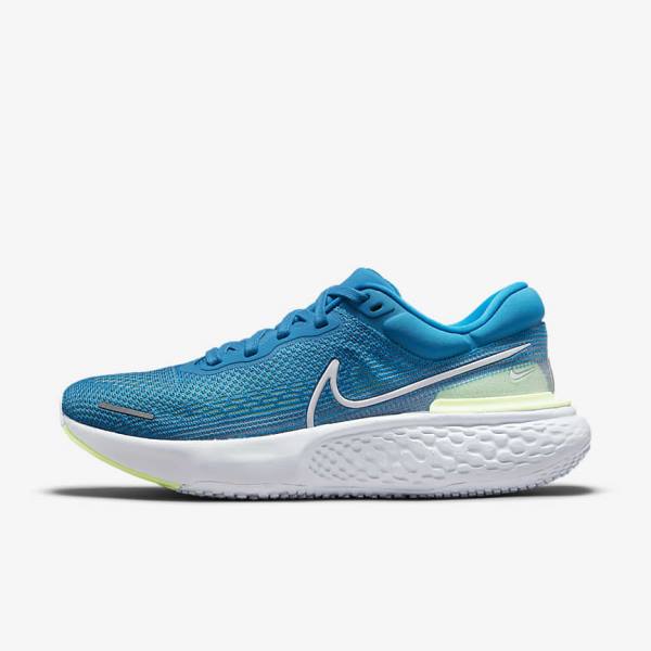 Nike ZoomX Invincible Run Flyknit Cestne Bežecké Tenisky Panske Modre Svetlo Zelene Siva Biele | NK132SHV