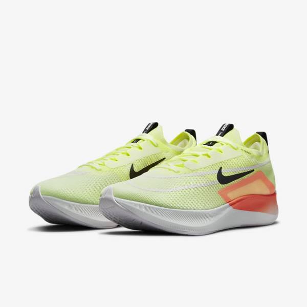 Nike Zoom Fly 4 Cestne Bežecké Tenisky Panske Čierne Tmavo Siva Modre Biele | NK902PZG