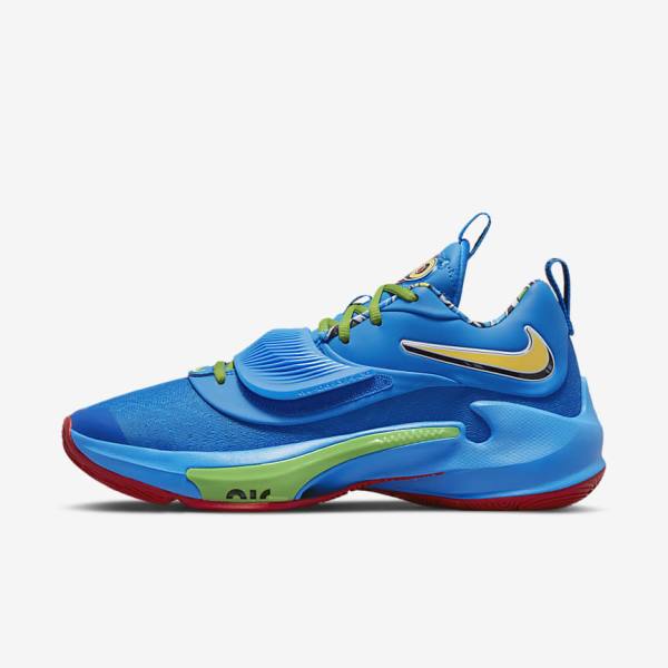 Nike Zoom Freak 3 Basketbalove Tenisky Damske Modre Biele Červené Čierne | NK638XPU