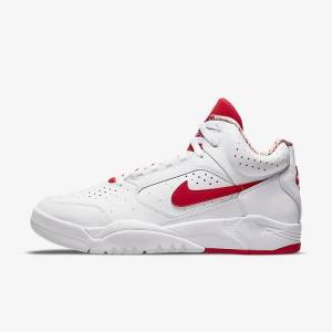 Nike Air Flight Lite Stredne Tenisky Panske Biele Červené | NK701XSQ